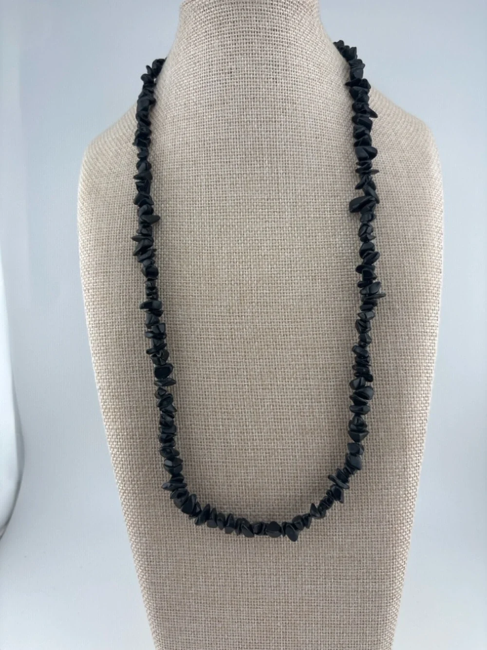 Black Onyx Chip Necklace – Western Boho Statement